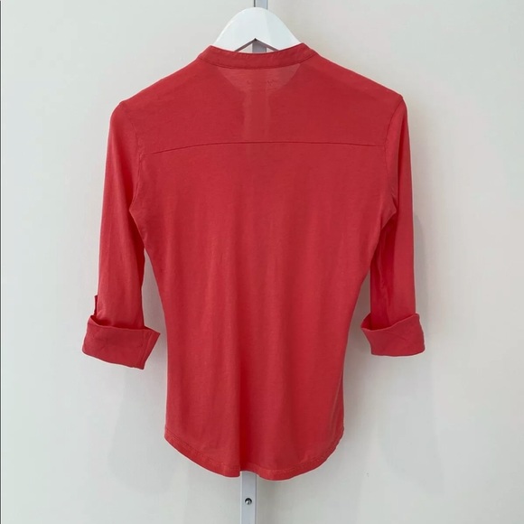 STEPHANIE B CORAL PIMA COTTON 3/4 SLEEVE T XS - Picture 6 of 14